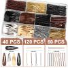 YGDZ Bobby Pins Set, Hair Pins, Hair Clips Kit, 2Inch Bobby Pins Brown Hair, Black, Blonde Hair, U Shaped Hair Pins for Buns, French Pins, Snap Hair Clips, Hair Barrettes, Hair Accessories for Women view 2