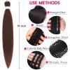 Alrence Pre Stretched Braiding Hair Long Braid 16 Inch 8 Packs Braiding Hair Extensions Professional Synthetic Fiber Crochet Twist Braids (16 Inch (Pack of 8), 30#) view 4