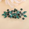 BERYUAN Teardrop Crystal Rhinestone Hair Clips Women Wedding Rhinestone Hair Clips Rhinesotne Crystal Handmade Wedding Headpiece for Women (peacock green) view 1
