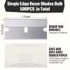 Lasnten 500 Pcs Single Edge Razor Blades, Industrial Scraper Razor Blades Safety Straight Edge Replacement Box Cutter Blade for Glass Paint Scraper, Removing Labels, Decals, Stickers view 2