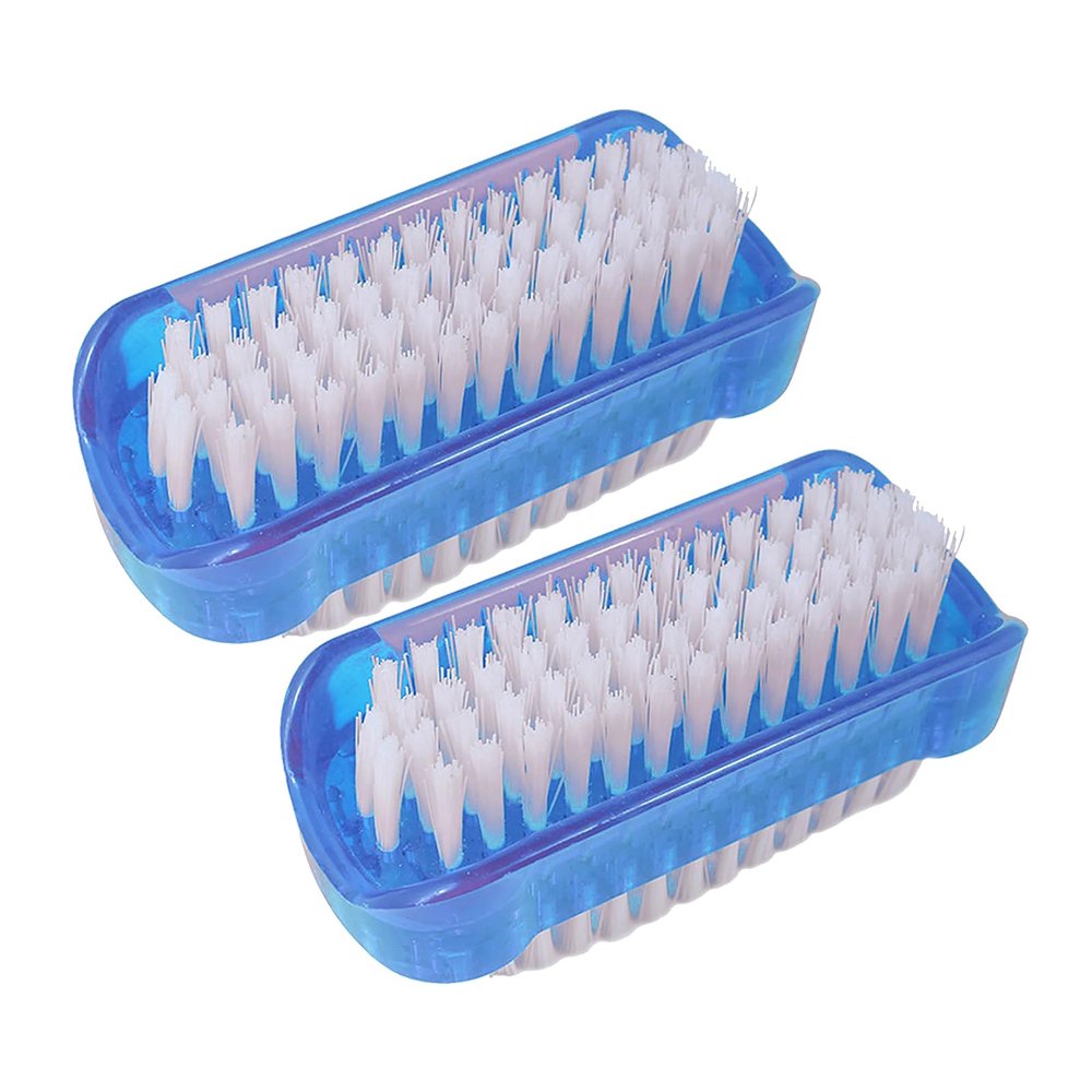 2PCS Double Scrubbing Soft Art Brush Remove Dirt Fingernail Pedicure Brush Scrubbing Brush for Dishes