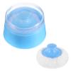 Baby Body Cosmetic Powder Puff and Container Face Body Powder Dispenser Dusting Loose Powder Case Large Fluffy Powder Puff for Travel Home Baby Kid Adult Bath(Blue) view 1