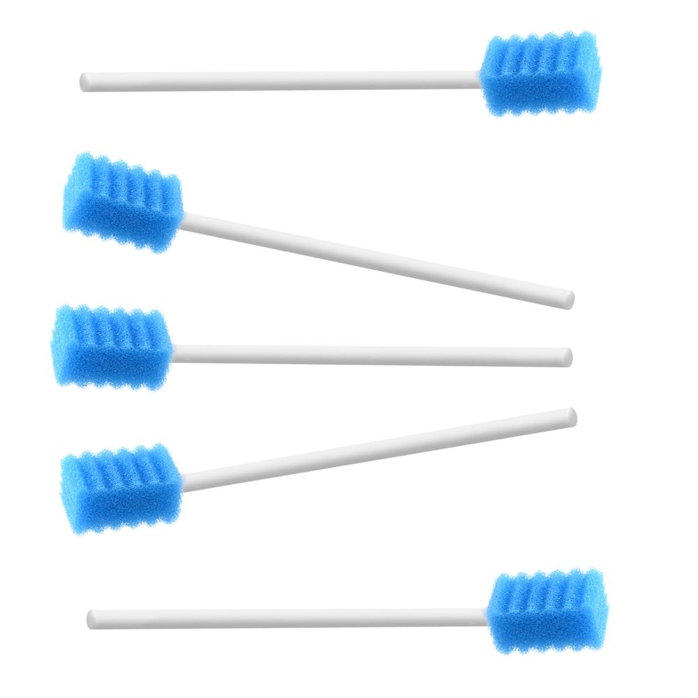 (250 PCS) JIESI Disposable Oral Swabs,Sterile Sponge Mouth Swabs(Blue)