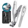 AZMYSM Cumulus Clipmaster Pro, Ultra Wide Diagonal Jaw Nail Clipper, Ergonomic Angled Head Senior Toenail Clipper, Stainless Steel Wide Jaw Opening No Splash, for Men Women (Silver+Box+File) view 2