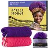 African Net Sponge Authentic - 2 Pieces Exfoliating Body Scrubber Bath Sponge - Loofah Washcloth Back Scrub for Shower Body Exfoliator - Face & Skin Care Bathroom Essentials for Women view 1