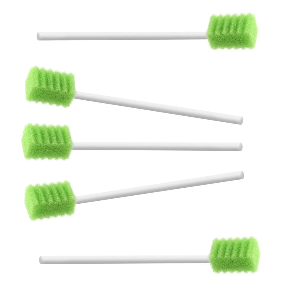 (250 PCS) JIESI Disposable Oral Swabs,Sterile Sponge Mouth Swabs(Green)
