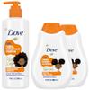 Dove Kids Moisturizing Shampoo + Styling Curl Cream Twin Pack  Hair Love Curly Hair Products for Kids, Coconut Cookie Scent (3 Piece Set) view 1