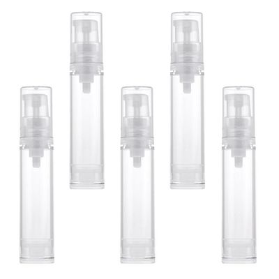 10ML Clear Refillable Airless Pump Bottle Cosmetic Container