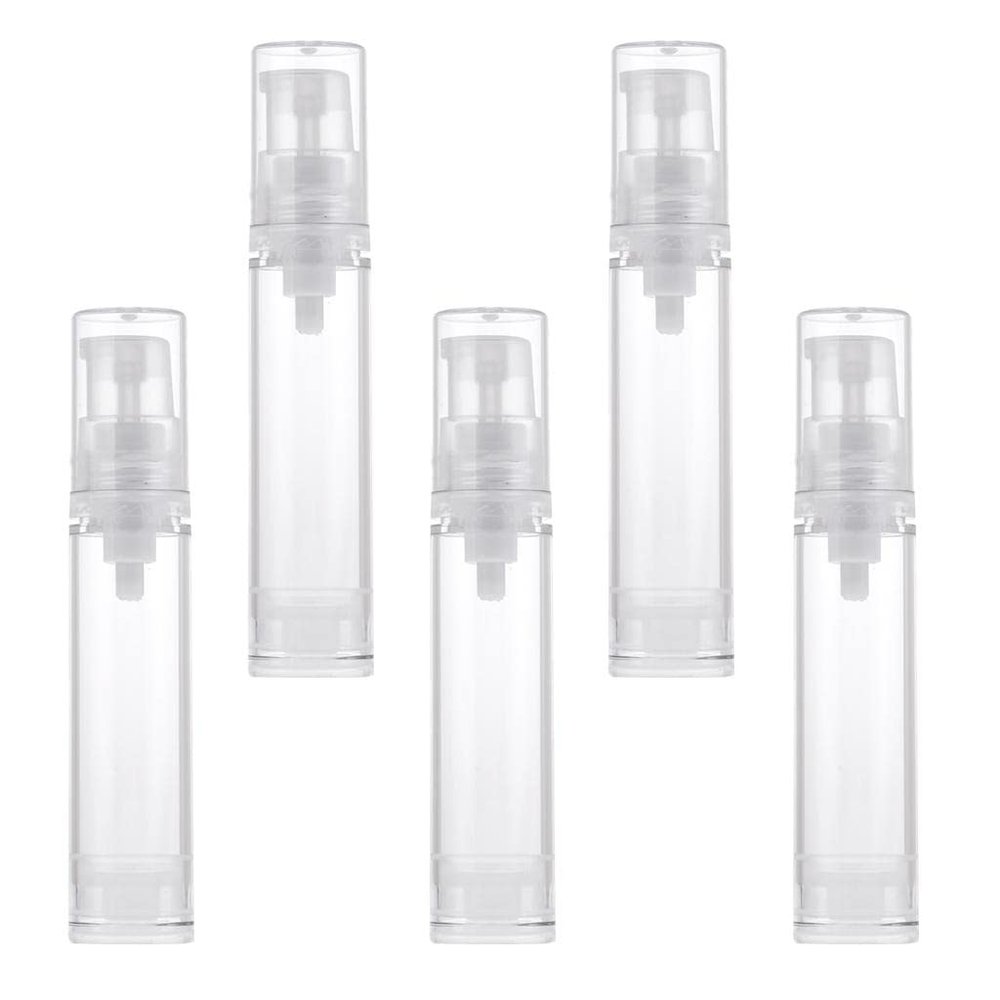 10ML Clear Refillable Airless Pump Bottle Cosmetic Container