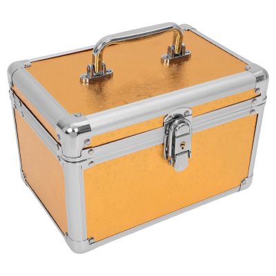 Beaupretty Small Makeup Organizer Box Cosmetic Holder Tool Box Metal Tool Case for Home Office