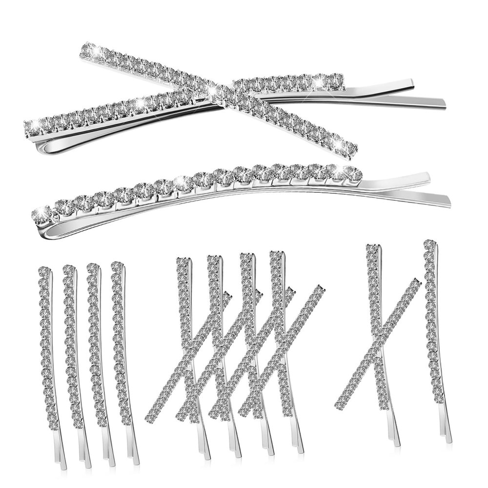 HAPINARY 12pcs Cute Hair Accessories for Women Rhinestone Bobby Pins Hair Clips for Girls