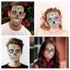 12 PCS Day of the Dead Costume Tattoos for Halloween - Temporary Sugar Skull Face Stickers for Makeup, Masquerade, Parties. Face & Body Tattoos for Events view 3