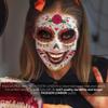12 PCS Day of the Dead Costume Tattoos for Halloween - Temporary Sugar Skull Face Stickers for Makeup, Masquerade, Parties. Face & Body Tattoos for Events view 4