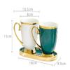 MAKEJ Mouthwash Cup Wash Cup Set Couple Brushing Cup Dental Cup Household Ceramic Toothbrush Tooth Cup view 3