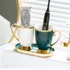 MAKEJ Mouthwash Cup Wash Cup Set Couple Brushing Cup Dental Cup Household Ceramic Toothbrush Tooth Cup view 4