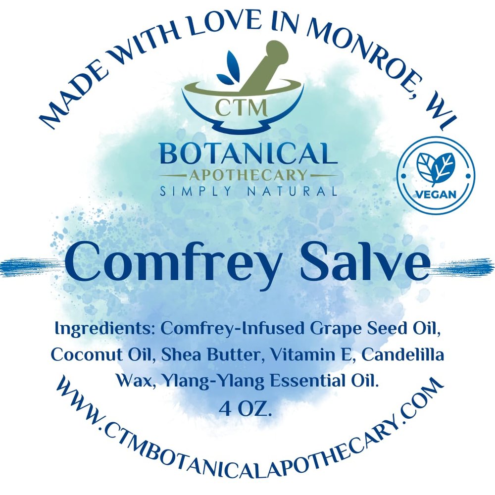 CTM Botanical Apothecary Comfrey Salve (4 OZ., With Essential Oil)