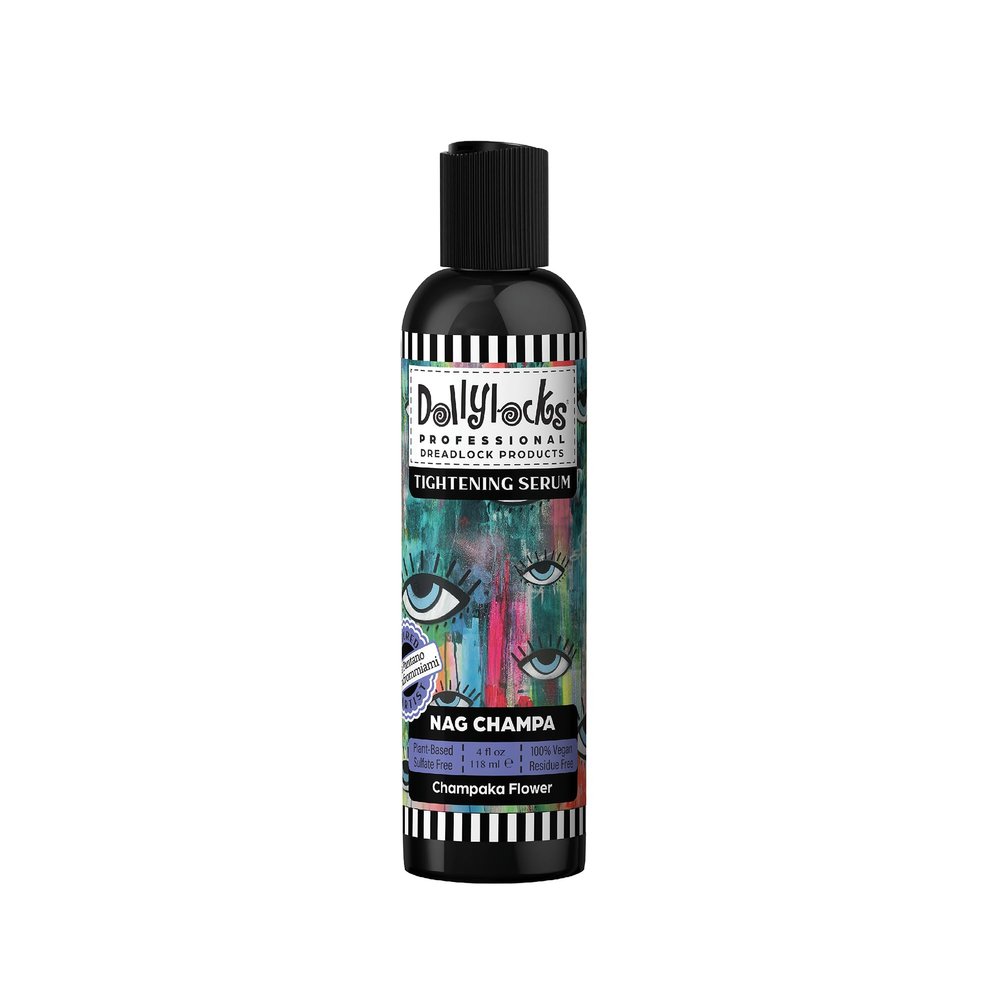 Dollylocks Texture Serum | No Flake Frizz-free Styling | Plant-Based Residue-Free Vegan | Locs, Curls, Braids, Dreadlocks | Nag Champa | 4oz