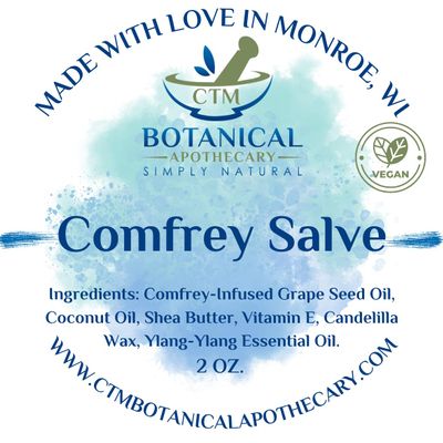 CTM Botanical Apothecary Comfrey Salve (2 OZ., With Essential Oil)