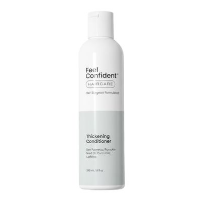 Feel Confident Haircare Thickening Conditioner - Hair Surgeon Formulated, Crafted with Ingredients that Really Can Support Density and Growth, 8oz / 240 mL Bottle, White
