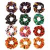 12pcs Halloween Hair Ties, Halloween Hair Scrunchies Pumpkin Skull Bat Hair Ties Elastics Scrunchy Halloween Gifts for Women Girls (12 Styles) view 1