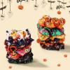 12pcs Halloween Hair Ties, Halloween Hair Scrunchies Pumpkin Skull Bat Hair Ties Elastics Scrunchy Halloween Gifts for Women Girls (12 Styles) view 4