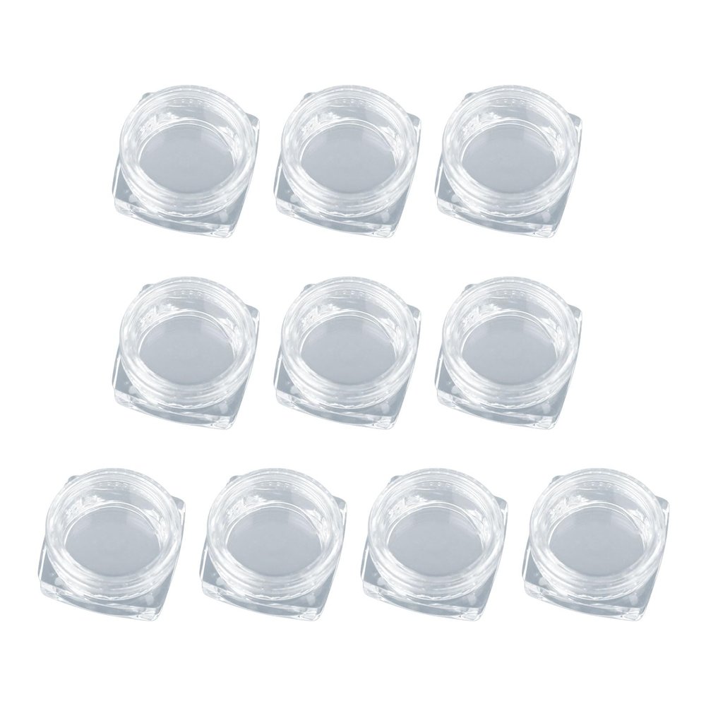 1/10pcs 3g Empty Clear Cosmetic Jars Square Makeup Container Lip Balm Lotion Vials Cream Pots Gel Box