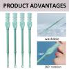 2 In 1 Manual Nose Hair Trimmer Ear Pickers For Women Man Nostril Hair Remover Tool Rotating Nasal Hair Cutter view 3