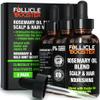 Follicle Booster Rosemary Oil Blend - Mint, Castor, Jojoba & Biotin added - Supports Hair Growth, Strengthens Follicles, Nourishes Scalp - For Adults & Teens - 3 Pack view 1