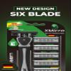 XMicro Razors for Men, 1 Razor, 7 Blade Refills with German Stainless Steel, Lubricated with Vitamin E, Aloe for Smooth Shave, Shields Against Irritation (Pack of 5) | 35 Blade Included view 3
