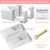 Nose Piercing Gun Kit - 6Pcs Self Nose Piercing Kit Unit Disposable Nose Piercing Gun Including 2Packs Noses Piercing Gun with 2Pcs Built-in Nose Studs and 2Pc Clean Tools for Nose Cartilage Tragus Helix Piercing Kit(Gold) view 2