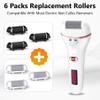 6 Pack Replacement Roller Refill Heads for Electric Foot Callus Remover, Electric Pedicure Tools Refill Heads with Extra, Regular, Fine Coarse 2 Each, Foot File Refill Roller view 3