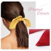 16 Pack Bow Hair Scrunchies Individually Wrapped,Coloful cute hair ties,Bunny Ear Scrunchies Adorable Chiffon Bow Scrunchies Hair ties for Women Girls view 3
