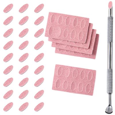 180 Grit Sandpaper Sheets Dual Ended Nail Cuticle Pusher Cuticle Cutter Self-Adhesive Sandpaper for Keratinizer Slant Heads Nail Art Pre Polishing Sandpaper Nail and Foot Salon Home Sandpaper