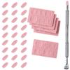 180 Grit Sandpaper Sheets Dual Ended Nail Cuticle Pusher Cuticle Cutter Self-Adhesive Sandpaper for Keratinizer Slant Heads Nail Art Pre Polishing Sandpaper Nail and Foot Salon Home Sandpaper view 1