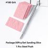 180 Grit Sandpaper Sheets Dual Ended Nail Cuticle Pusher Cuticle Cutter Self-Adhesive Sandpaper for Keratinizer Slant Heads Nail Art Pre Polishing Sandpaper Nail and Foot Salon Home Sandpaper view 4