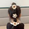 16Pcs Baby Hair Ties for Girls,Cute Bow and Flower Toddler Hairtie,Brown Kids Hairties Infant Hair Bands,Soft Cotton Hair Elastics No Damage Ponytail Holders for Toddler Girls Hair Accessories view 3