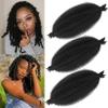 10INCH Afro Twist Hair 3packs Kinky Twist Marley Braiding Hair Natural Black Spring Twist Hair for Soft Locs Kinky Braiding Hair Extensions for Women (1B#, 10Inch(Pack of 3)) view 1