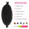 10INCH Afro Twist Hair 3packs Kinky Twist Marley Braiding Hair Natural Black Spring Twist Hair for Soft Locs Kinky Braiding Hair Extensions for Women (1B#, 10Inch(Pack of 3)) view 2