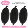 10INCH Afro Twist Hair 3packs Kinky Twist Marley Braiding Hair Natural Black Spring Twist Hair for Soft Locs Kinky Braiding Hair Extensions for Women (1B#, 10Inch(Pack of 3)) view 3
