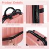 Chewtoyo Hard Shell Small Abs Travel Makeup Portability Organizer Case with Luggage Bussiness in Suitcase, Cosmetic Carrying Travel Hand with Elastic Elastic Suitcase Business Elastic Hand Band view 3
