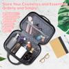 Chewtoyo Hard Shell Small Abs Travel Makeup Portability Organizer Case with Luggage Bussiness in Suitcase, Cosmetic Carrying Travel Hand with Elastic Elastic Suitcase Business Elastic Hand Band view 4