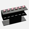 Acrylic Storage Rack, 6-hole Durable Tweezers Display Stand, Eyelash Extension Tweezers Makeup Tool,Eyelash Extensions Supplies Acrylic Display Stand Salon (Rose red) view 3