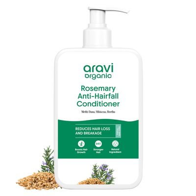 Aravi Organic Rosemary Hair Growth Conditioner - Enriched with Rosemary, Methi Dana & Hibiscus - For All Hair Types - For Men & Women - Sulfate & Paraben Free - 6.7 FL Oz / 200 ml