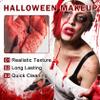 QIUFSSE Halloween Fake Blood Makeup Kit,Includes Fake Blood Spray,Dripping Blood,Coagulated Blood,Stippling Sponge,Washable Fake Blood for Clothes Face Mouth Vampire Zombie Cosplay Makeup Paint view 4