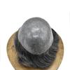 PUNRU HAIR Mens Toupee 100% European Remy Human Hair Toupee For Men All PU Base Hair Replacement System Durable Hair Piece For Men Hair Pieces 7x9 Medium light density #1B40#1B OFF BLACK+40% GREY view 3