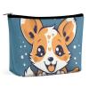 KLWQR Naughty Dog Makeup Bag for Purse Waterproof Cosmetic Bags Makeup Pouch with Zipper Travel Toiletry Bag Organizer for Women Ladies view 1
