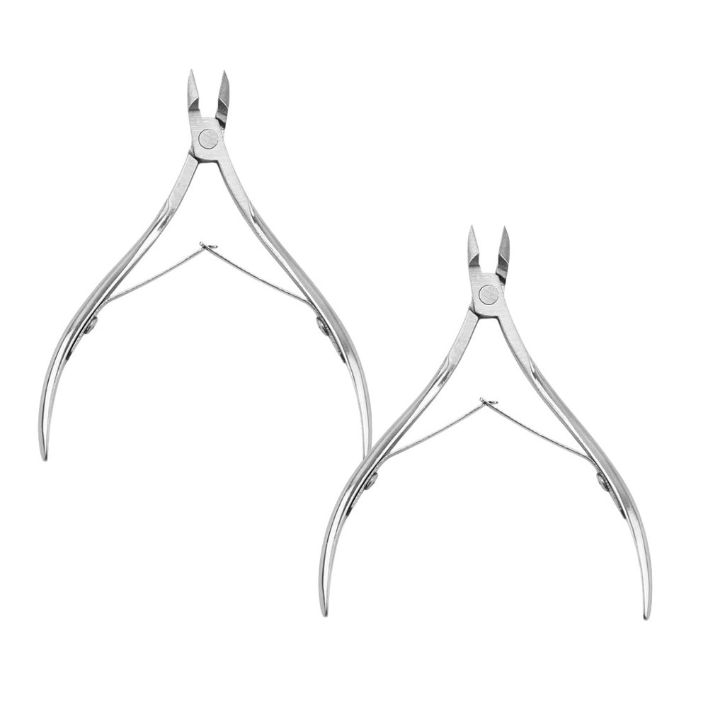 2 Pcs Professional cuticle trimmer, Cuticle Nippers Cuticle Cutter  Stainless Steel Cuticle Nippers with Pointed Blades  Essential Nail Tools for Manicure and Pedicure