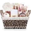 Spa Baskets For Women - Luxury Bath Set With Coconut & Vanilla - Spa Kit Includes Wash, Bubble Bath, Lotion, Bath Salts, Body Scrub, Hand Cream, Shower Puff, Bathbombs, Soap and Towel view 1