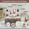 Spa Baskets For Women - Luxury Bath Set With Coconut & Vanilla - Spa Kit Includes Wash, Bubble Bath, Lotion, Bath Salts, Body Scrub, Hand Cream, Shower Puff, Bathbombs, Soap and Towel view 2