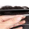 ZYYASHSV Men's wig 0.03mm Untra Thin Skin Male Hair Toupee Men Prosthesis Capillary Remy Human Hair Natural Men's Wigs Protese Capilar Masculina Men Short Wig Men Replacement Wig(Dark Brown) view 2
